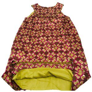 Maggy London 100% Silk Sleeveless Dress Y2K Coquette Flower Boho VTG Size-8